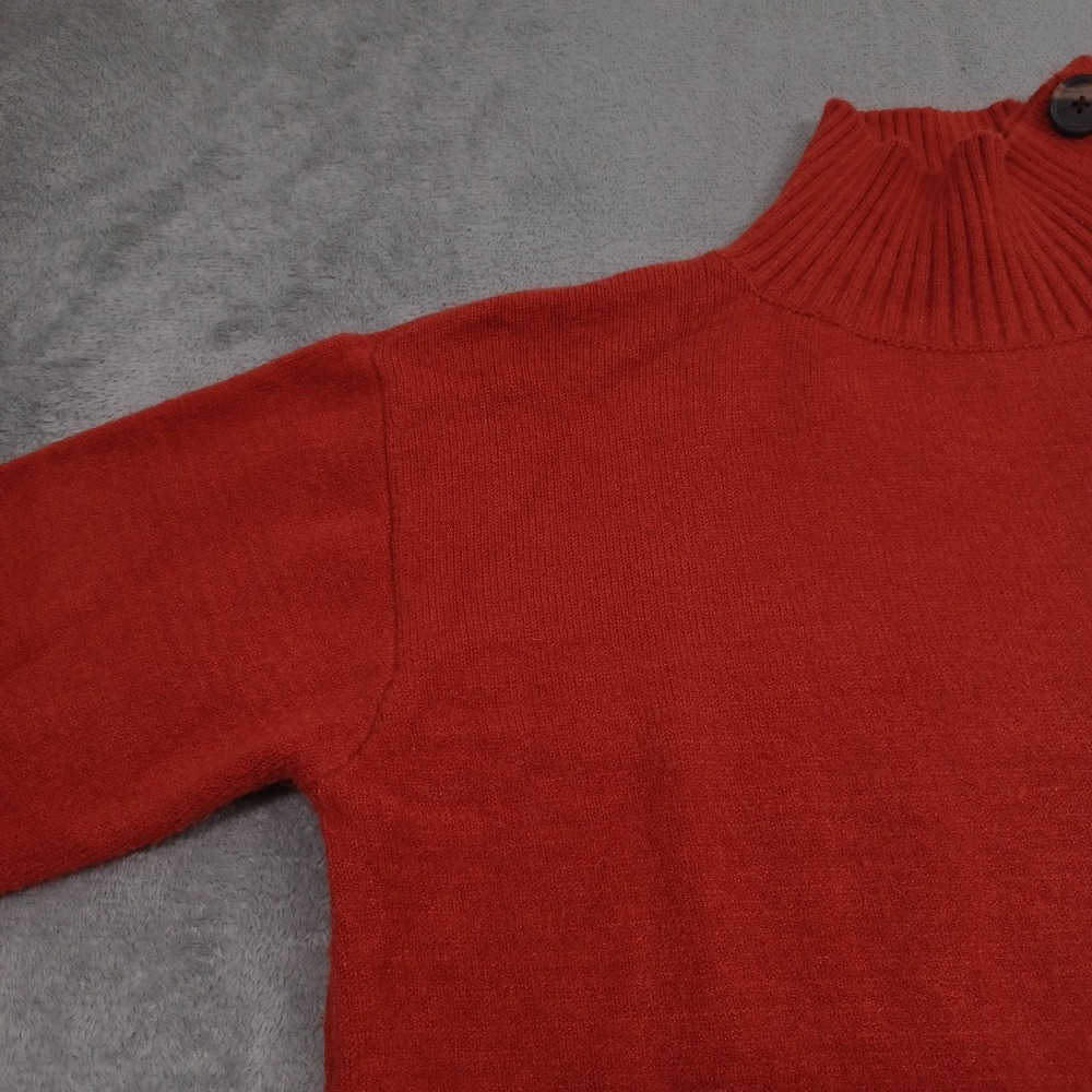 Anthropologie Sweater Womens XS Orange Turtleneck Pullover‎ Boho - Picture 2 of 8